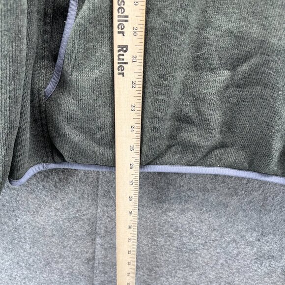 Ll Bean Sweater Women 2X Green Pullover 1/4 Zip Polyester Regular T Snap Jacket - Picture 8 of 12